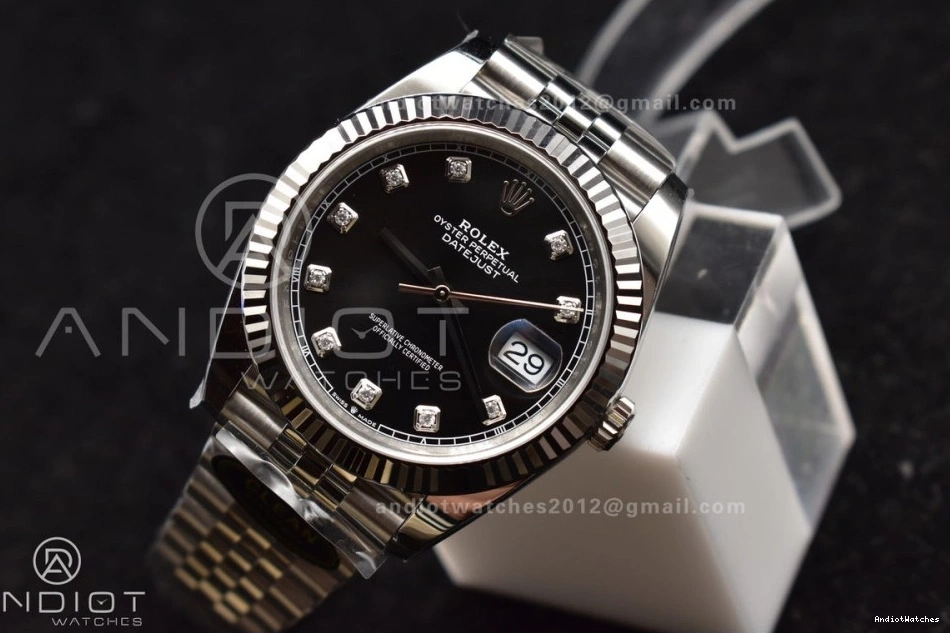 on SS Edition 126334 VR Best Black 904L Steel Clean Bracelet Jubilee Diamonds 407 1:1 Practical DateJust 41 Dial 0512